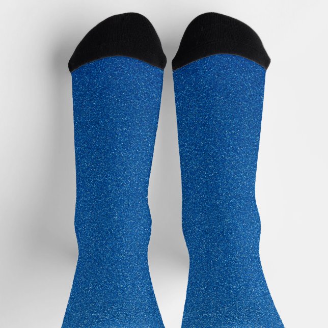 Blue Glitter, Sparkle, Glitter Background Socks (Top)