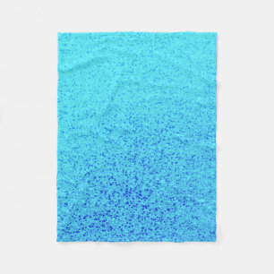 Blue Glitter Sparkle Shiny Shimmer Fleece Blanket