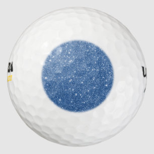 Blue Glitter Sparkles Golf Balls