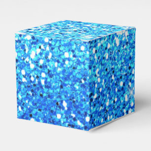 Blue Glitters Sparkles Texture Favor Box