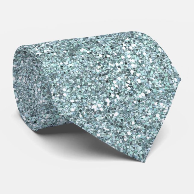 Blue Glitters Tie (Rolled)