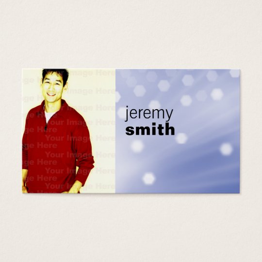 Blue Glow Headshot Business Card