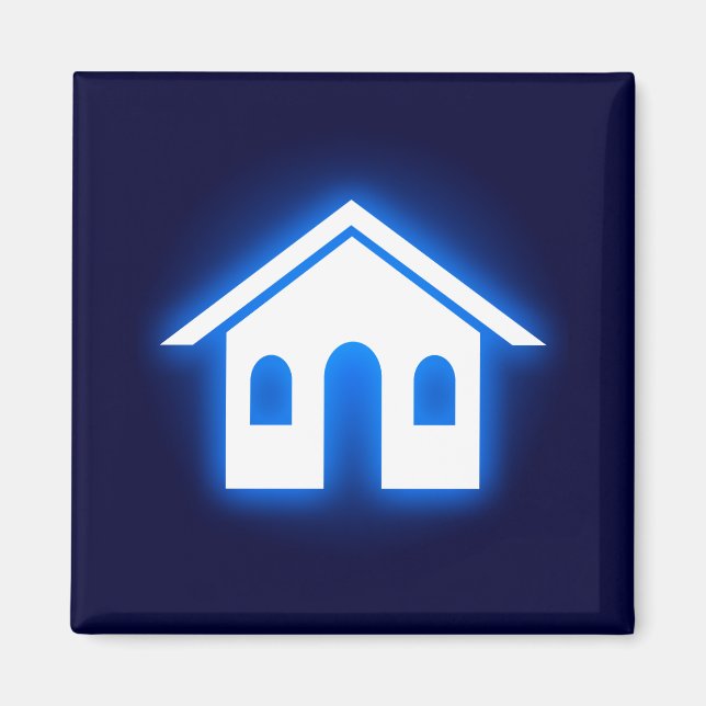 blue glow home magnet (Front)
