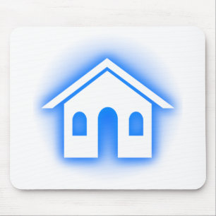 blue glow home mouse pad