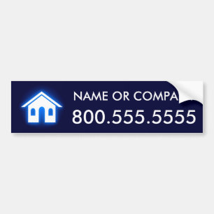 blue glow house bumper sticker