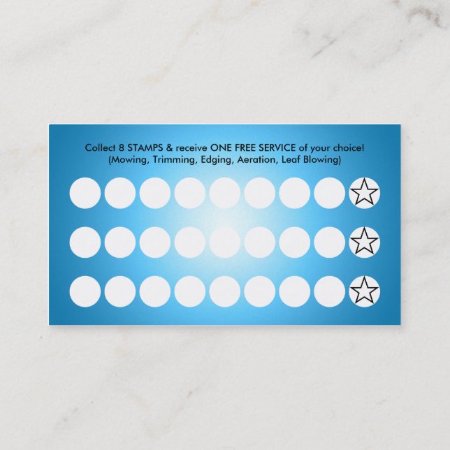 blue glow lawn mowing loyalty (Back)