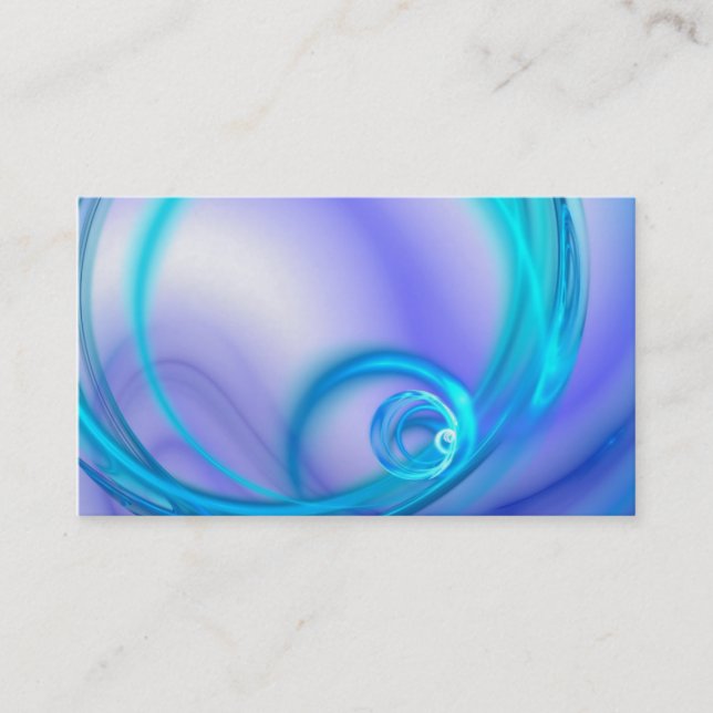 blue glowing plasma electricity business card (Front)