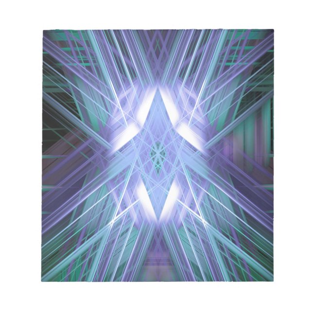 Blue glowing star notepad (Front)