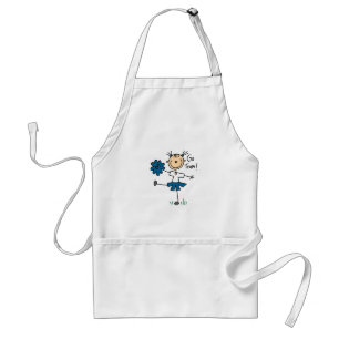 Blue Go Team Cheerleading Tshirts and Gifts Standard Apron