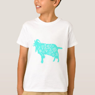 Blue Goat Chinese New Year Têt Kids White Tee