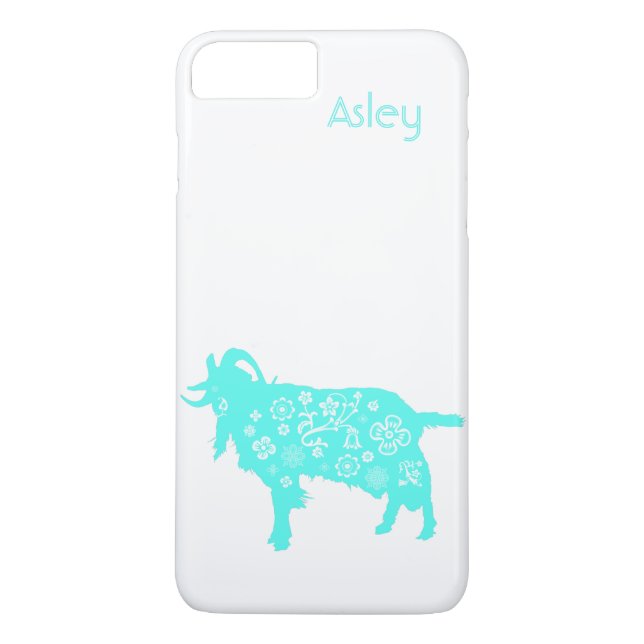 Blue Goat Chinese Zodiac sign personalized case (Back)