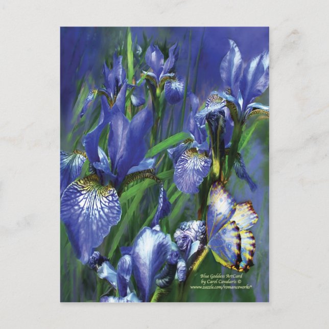 Blue Goddess Art Postcard (Front)