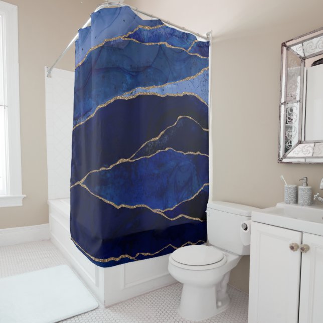 Blue & Gold Agate Modern Glam Minimal (In Situ)