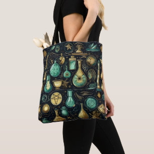 Blue Gold Alchemy Tote Bag