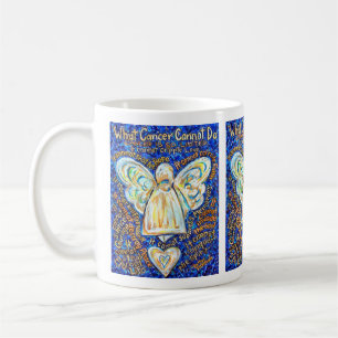 Blue Gold Angel Cancer Cannot Poem Coffee Mug
