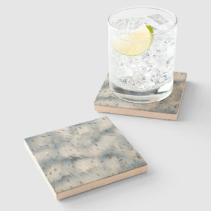 Blue Gold Animal print Stone Coaster