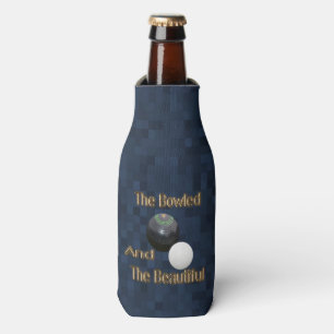 Blue Gold Bowled Beautiful Lawn Bowls Design, Bottle Cooler