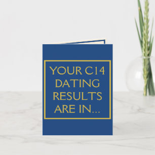 Blue & Gold C14 Dating Pun Ancient Joke Card