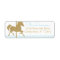 Blue Gold Carousel Merry Go Round Return Address