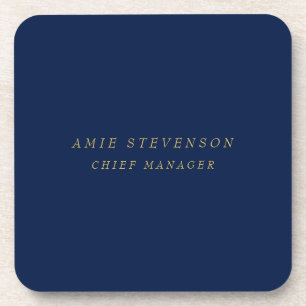 Blue Gold Colours Professional Classical Plain Coaster
