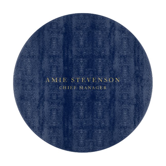Blue Gold Colours Professional Classical Plain Cutting Board (Front)
