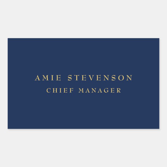 Blue Gold Colours Professional Classical Plain Sticker (Front)