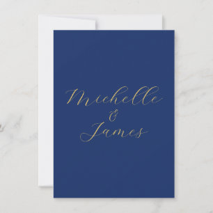 Blue & Gold Colours Professional Trendy Modern Nam Card