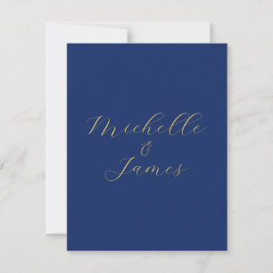 Blue & Gold Colours Professional Trendy Modern Nam Card