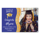 Blue | Gold Congrats Graduate Wave Photo