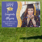 Blue | Gold Congrats Graduate Wave Photo