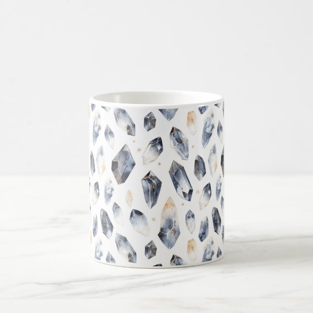 Blue Gold Crystals Coffee Mug (Center)