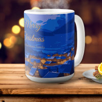 Blue Gold Custom Winter Village Christmas