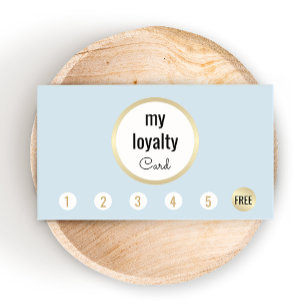 Blue Gold Customer Loyalty 6 Punch Spa Card