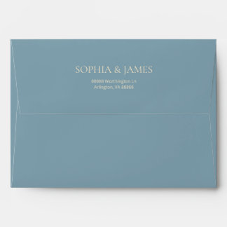 Blue Gold Elegant Celestial Starry Sky Wedding Envelope
