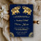 Blue Gold Ethnic Elephants Indian Wedding