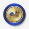 Blue Gold Ethnic Prince Baby Shower Paper Plate