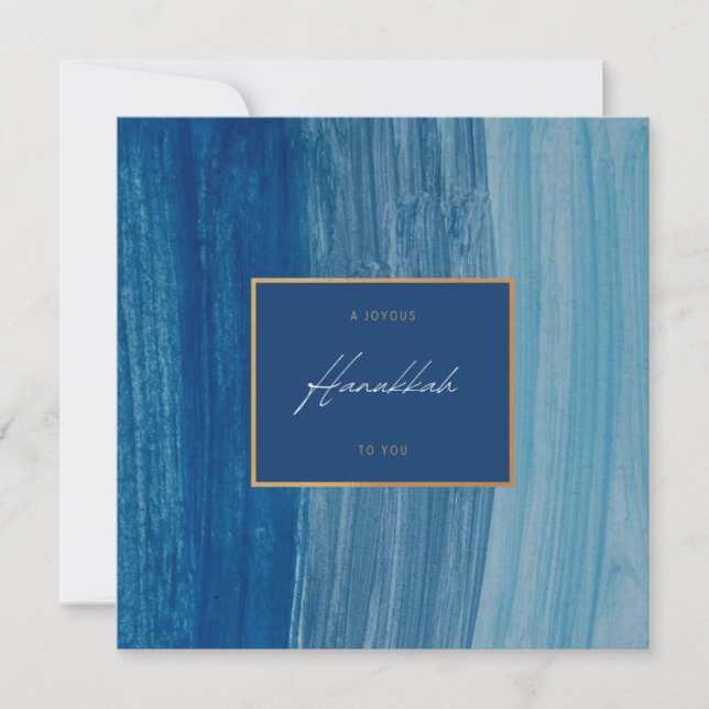 Blue & Gold Happy Hanukkah (Front)