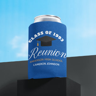 Blue Gold High School Reunion Personalized Party Can Cooler