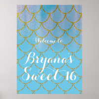 Blue & Gold Iridescent Shimmer Mermaid Party