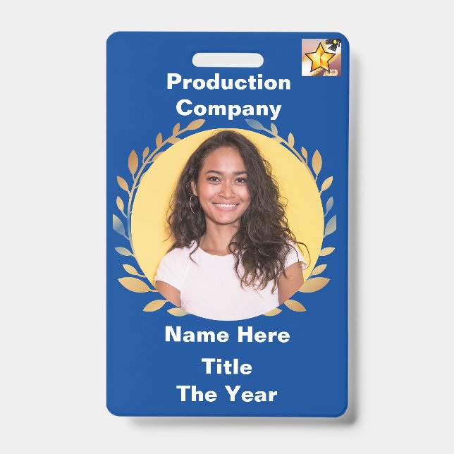 Blue Gold Leaf Badge (Front)