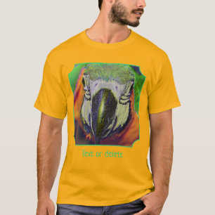 Blue Gold Macaw Face Parrot Art Personalized T-Shirt