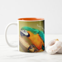 Blue Gold Macaw Parrot Animal Art Personalized