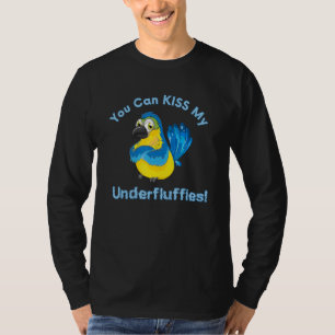 Blue Gold Macaw Parrot Underfluffies T-Shirt
