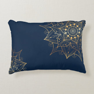 Blue & Gold Mandala | Islamic Art Inspired  Accent Pillow