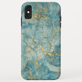 Blue Gold marble iPhone XS Max Case