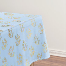 Blue Gold Mermaid Theme Baby Shower Birthday Decor
