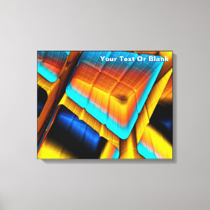 Blue-Gold Metallic Pattern 33 Canvas Print