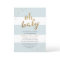 Blue & Gold Modern Stripes Oh Baby Shower Invite