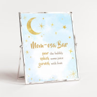Blue Gold Over The Moon Baby Shower Mom Osa Bar