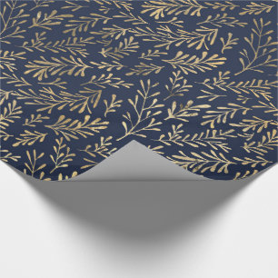 Blue/Gold Pattern Wrapping Paper